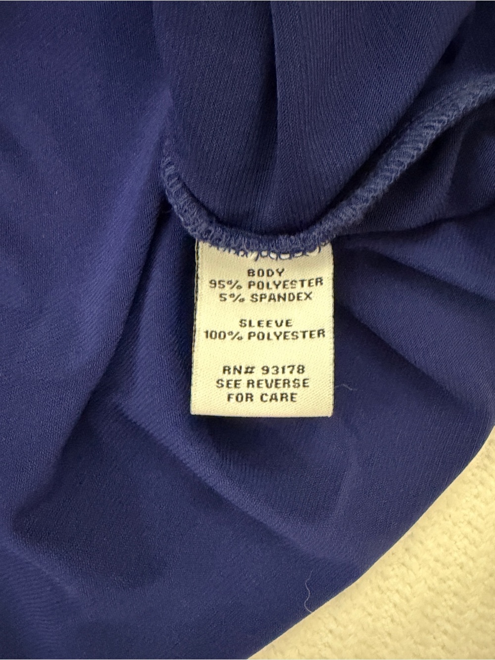 Women’s PLUS Carmen Royal Blue Embellished V-Neck Ruched Sheer Sleeve Blouse- 1X - Picture 11 of 13